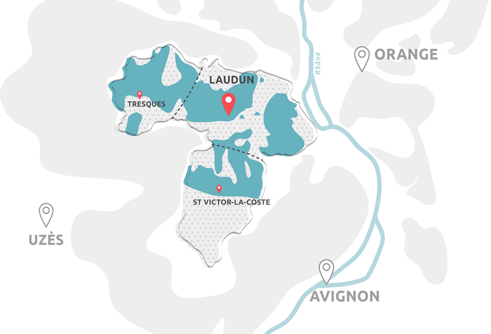 Carte Vallée du Rhône - Laudun